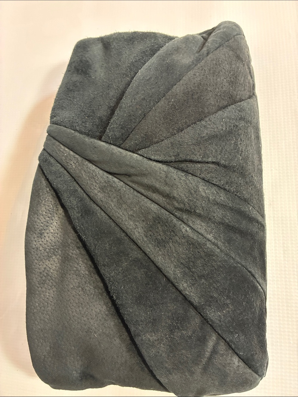 Black Suede Evening Clutch - Classic Women's Bag